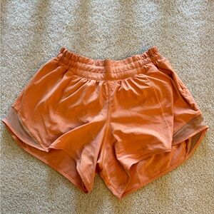 Lululemon Hotty Hot 4in Inseam Women’s Orange Active Shorts